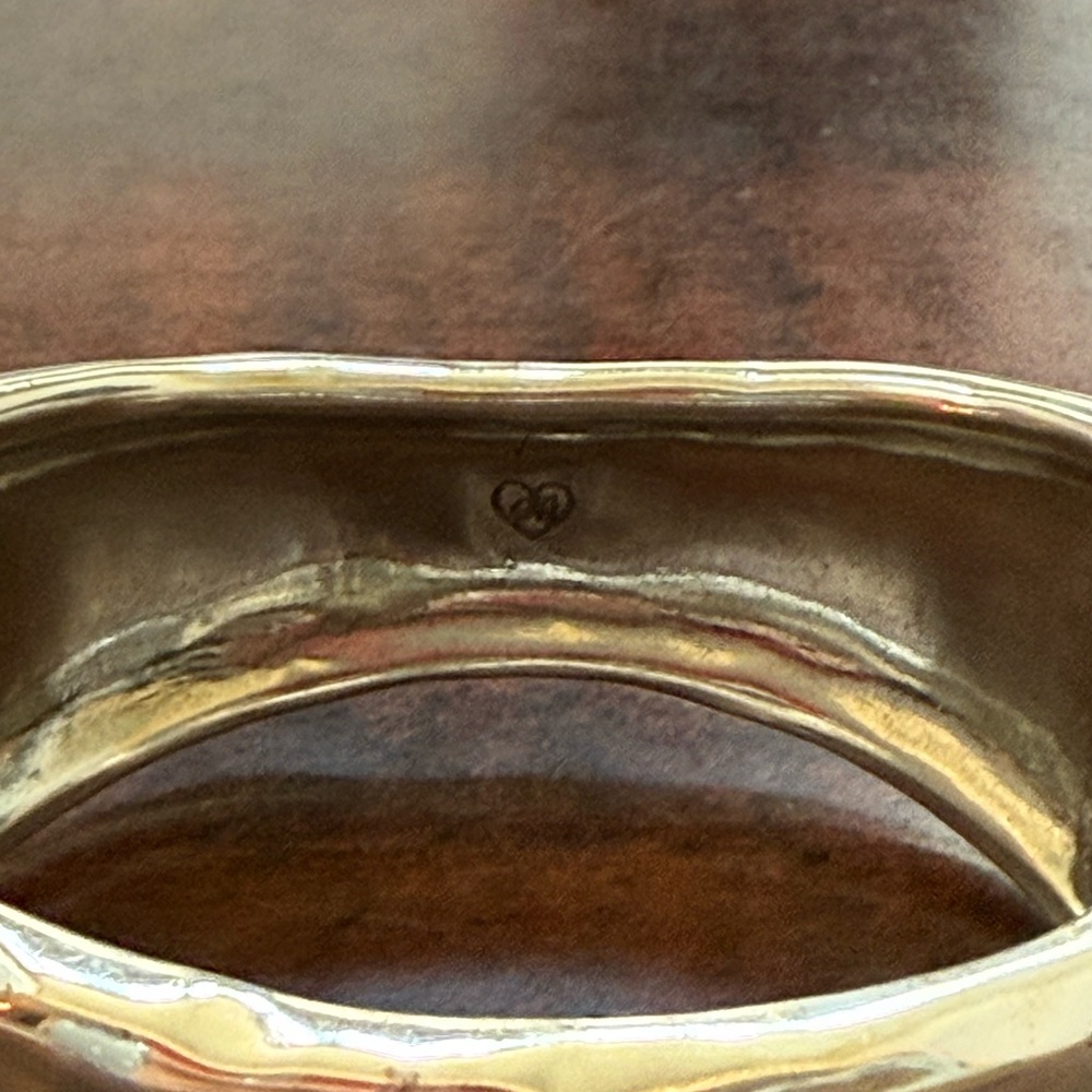 Brighton Sterling Silver Stitched Heart Cuff - Picture 3 of 3
